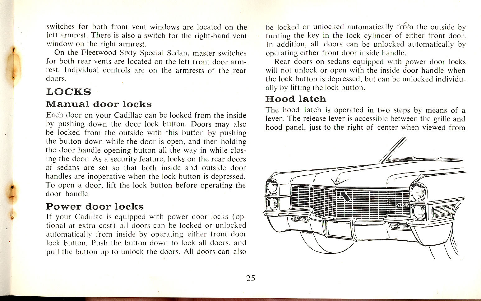 1965 Cadillac Owners Manual Page 28